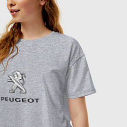 Футболка оверсайз женская Peugeot sport auto, цвет: меланж — фото 2