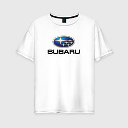 Женская футболка оверсайз Subaru sport auto