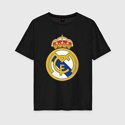 Футболка оверсайз женская Real madrid fc sport, цвет: черный