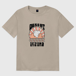 Футболка оверсайз женская Desert arizona, цвет: миндальный