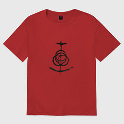 Футболка оверсайз женская Символ Elden Ring, цвет: красный