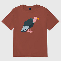 Женская футболка оверсайз Стервятник птица