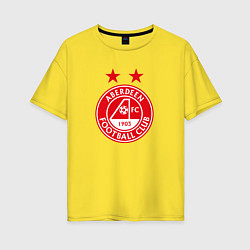 Футболка оверсайз женская Абердин фк клуб, цвет: желтый