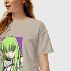 Футболка оверсайз женская СС Код Гиас, цвет: миндальный — фото 2