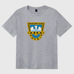 Футболка оверсайз женская Арка Гдыня фк, цвет: меланж