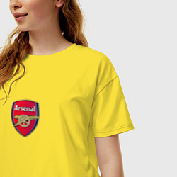 Футболка оверсайз женская Arsenal fc sport club, цвет: желтый — фото 2