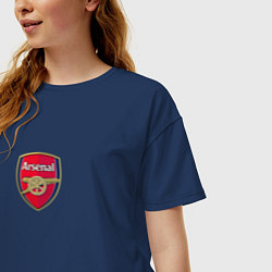 Футболка оверсайз женская Arsenal fc sport club, цвет: тёмно-синий — фото 2
