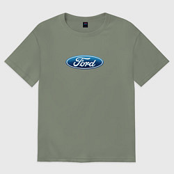 Футболка оверсайз женская Ford usa auto brend, цвет: авокадо