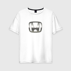 Футболка оверсайз женская Honda sport auto silver, цвет: белый