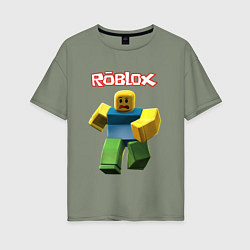 Футболка оверсайз женская Roblox бегущий персонаж, цвет: авокадо