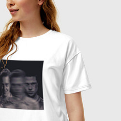 Футболка оверсайз женская Тайлер Дёрден, цвет: белый — фото 2