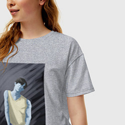 Футболка оверсайз женская Silhouette of a man, цвет: меланж — фото 2