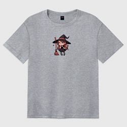 Футболка оверсайз женская Маленькая ведьма, цвет: меланж