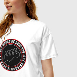 Футболка оверсайз женская Громкий гитарист, цвет: белый — фото 2