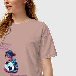 Футболка оверсайз женская Mothers day, цвет: пыльно-розовый — фото 2