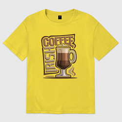 Футболка оверсайз женская Ирландский кофе, цвет: желтый