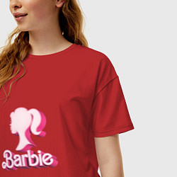 Футболка оверсайз женская Барби - объемная фигурка, цвет: красный — фото 2