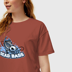 Футболка оверсайз женская Мёртвый окунь, цвет: кирпичный — фото 2