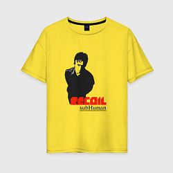 Футболка оверсайз женская Recoil Subhuman - Alan Wilder from Depeche Mode, цвет: желтый