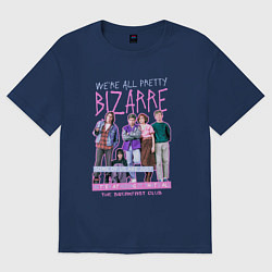 Футболка оверсайз женская Клуб Завтрак с цитатой из фильма, цвет: тёмно-синий