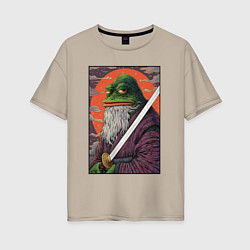 Футболка оверсайз женская Pepe samurai, цвет: миндальный