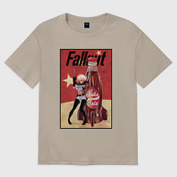Футболка оверсайз женская Fallout - nuka cola, цвет: миндальный
