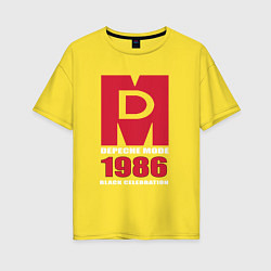 Футболка оверсайз женская Depeche Mode - Black Celebration album merch, цвет: желтый