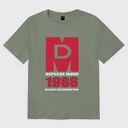 Футболка оверсайз женская Depeche Mode - Black Celebration album merch, цвет: авокадо