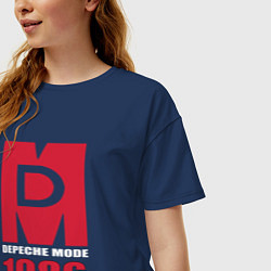 Футболка оверсайз женская Depeche Mode - Black Celebration album merch, цвет: тёмно-синий — фото 2