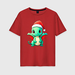 Женская футболка оверсайз Маленький дракон 2024