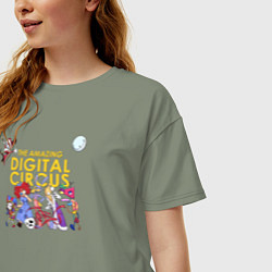 Футболка оверсайз женская The Amazing Digital Circus, цвет: авокадо — фото 2