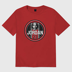 Футболка оверсайз женская Jordan bulls, цвет: красный
