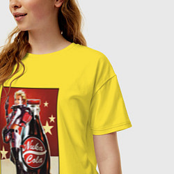 Футболка оверсайз женская Fallout - nuka cola girl, цвет: желтый — фото 2