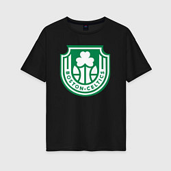 Футболка оверсайз женская Boston Celtics team, цвет: черный