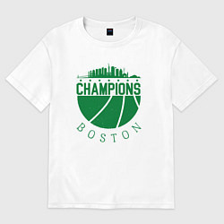 Футболка оверсайз женская Boston champions, цвет: белый