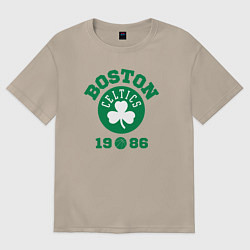 Футболка оверсайз женская Boston Celtics 1986, цвет: миндальный