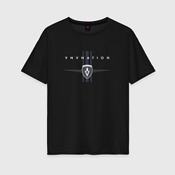 Футболка оверсайз женская VNV Nation - a futurepop band, цвет: черный