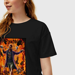 Футболка оверсайз женская Postal - почтальон, цвет: черный — фото 2