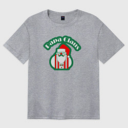 Футболка оверсайз женская Papa Santa Claus, цвет: меланж