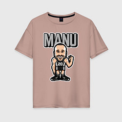 Женская футболка оверсайз Manu