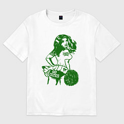 Футболка оверсайз женская Go Celtics, цвет: белый