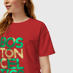 Футболка оверсайз женская Селтикс, цвет: красный — фото 2