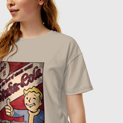Футболка оверсайз женская Vault boy - nuclear cola, цвет: миндальный — фото 2
