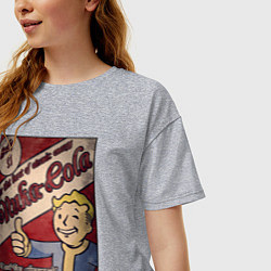 Футболка оверсайз женская Vault boy - nuclear cola, цвет: меланж — фото 2