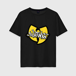 Женская футболка оверсайз Wu tang - logo