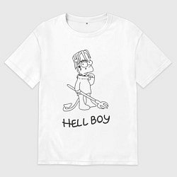 Футболка оверсайз женская Bart hellboy Lill Peep, цвет: белый