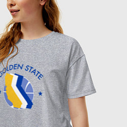 Футболка оверсайз женская Golden State stars, цвет: меланж — фото 2