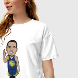 Футболка оверсайз женская Стефен Карри, цвет: белый — фото 2