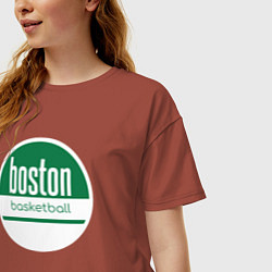 Футболка оверсайз женская Boston basket, цвет: кирпичный — фото 2