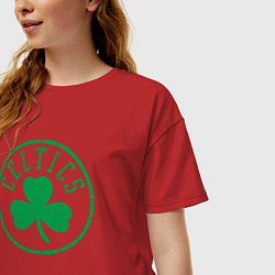 Футболка оверсайз женская Boston Celtics clover, цвет: красный — фото 2